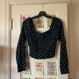 Wild fable polka dot long sleeve